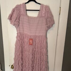 Ivy City Pink Ruffled Dress
